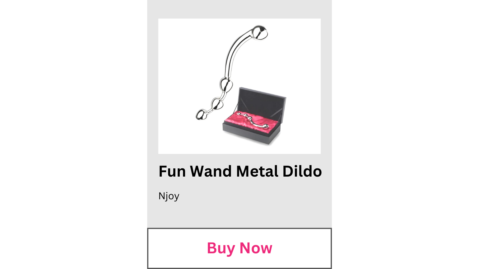 Buy the Fun Wand Metal Dildo from Njoy.