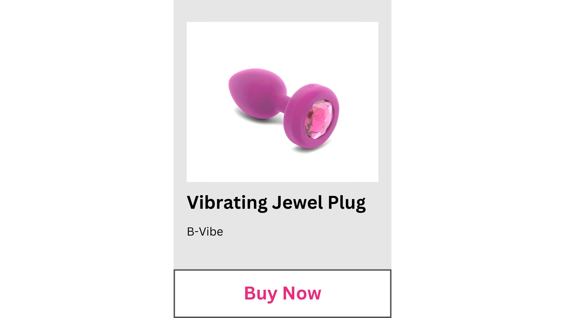 Buy the Vibrating Jewel Plug from B-Vibe.