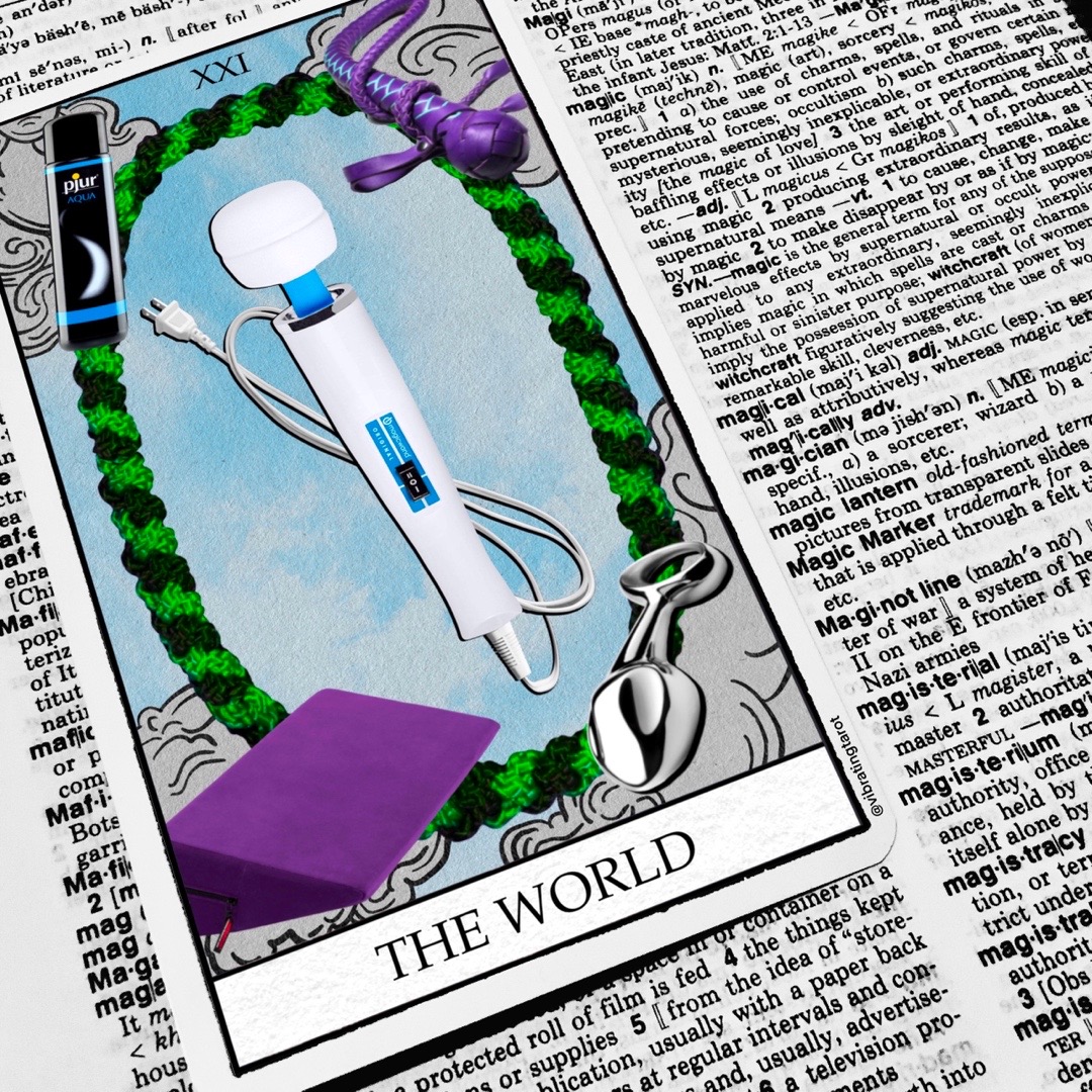The Magic Wand featured on the World card of the Vibrating Tarot deck.